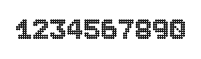 7×9数字点阵字体 ddN79BA0434