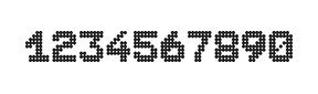 7×9数字点阵字体 ddN79BA0438
