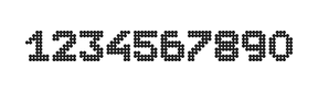 7×9数字点阵字体 ddN79BA0442