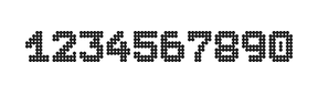 7×9数字点阵字体 ddN79BA0444