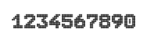7×9数字点阵字体 ddN79BA0447