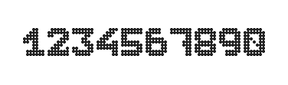 7×9数字点阵字体 ddN79BA0465
