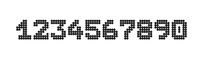 7×9数字点阵字体 ddN79BA0471