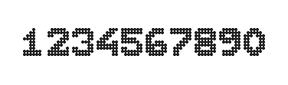 7×9数字点阵字体 ddN79BA0475