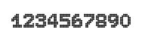 7×9数字点阵字体 ddN79BA0476