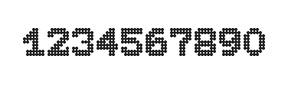 7×9数字点阵字体 ddN79BA0487