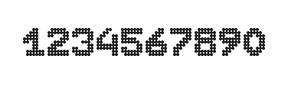 7×9数字点阵字体 ddN79BA0489