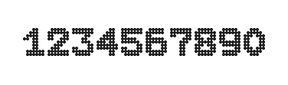 7×9数字点阵字体 ddN79BA0491