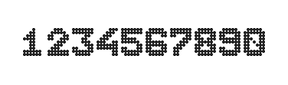7×9数字点阵字体 ddN79BA0493