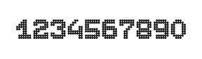 7×9数字点阵字体 ddN79BA0501