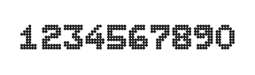 7×9数字点阵字体 ddN79BA0505