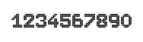 7×9数字点阵字体 ddN79BA0510