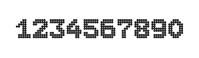 7×9数字点阵字体 ddN79BA0525