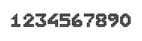 7×9数字点阵字体 ddN79BA0528