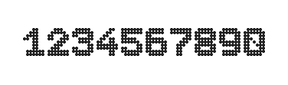 7×9数字点阵字体 ddN79BA0545