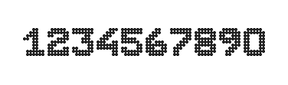 7×9数字点阵字体 ddN79BA0548