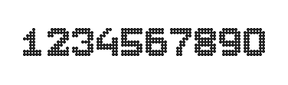 7×9数字点阵字体 ddN79BA0563