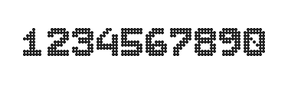 7×9数字点阵字体 ddN79BA0571