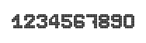 7×9数字点阵字体 ddN79BA0580