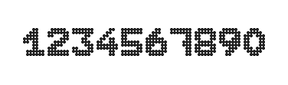 7×9数字点阵字体 ddN79BA0602