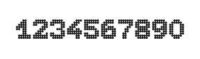 7×9数字点阵字体 ddN79BA0615