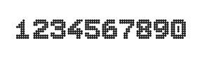 7×9数字点阵字体 ddN79BA0632