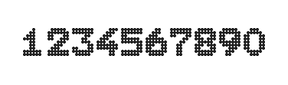 7×9数字点阵字体 ddN79BA0645
