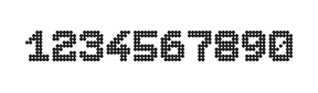 7×9数字点阵字体 ddN79BA0659
