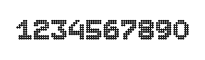 7×9数字点阵字体 ddN79BA0676