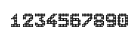7×9数字点阵字体 ddN79BA0680