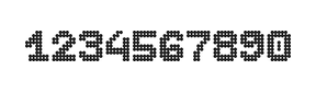 7×9数字点阵字体 ddN79BA0726