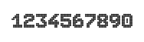 7×9数字点阵字体 ddN79BA0732