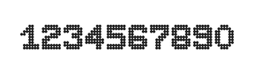 7×9数字点阵字体 ddN79BA0736