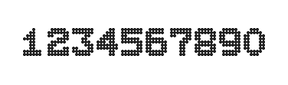 7×9数字点阵字体 ddN79BA0740