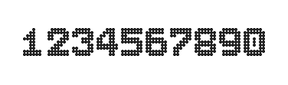 7×9数字点阵字体 ddN79BA0752