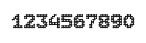7×9数字点阵字体 ddN79BA0761
