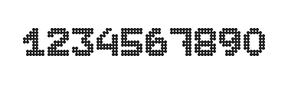7×9数字点阵字体 ddN79BA0763