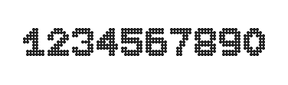 7×9数字点阵字体 ddN79BA0765