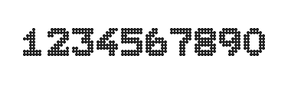 7×9数字点阵字体 ddN79BA0769