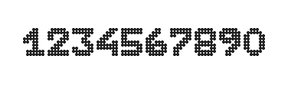 7×9数字点阵字体 ddN79BA0776