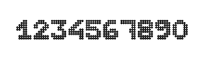 7×9数字点阵字体 ddN79BA0796