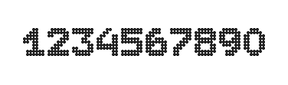7×9数字点阵字体 ddN79BA0805