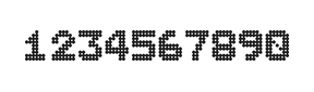 7×9数字点阵字体 ddN79BA0818