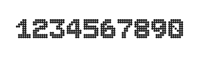 7×9数字点阵字体 ddN79BA0826