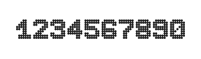 7×9数字点阵字体 ddN79BA0831