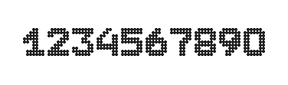 7×9数字点阵字体 ddN79BA0832