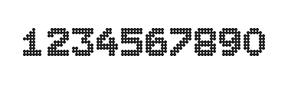 7×9数字点阵字体 ddN79BA0849
