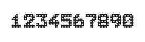 7×9数字点阵字体 ddN79BA0852