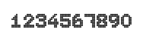 7×9数字点阵字体 ddN79BA0855