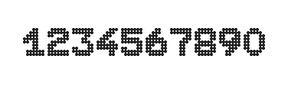 7×9数字点阵字体 ddN79BA0858